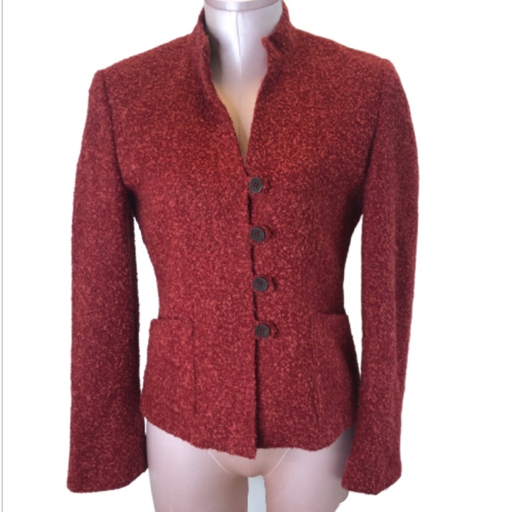 Zanella Saks Fifth Avenue Wool/Alpaca Rust Blazer